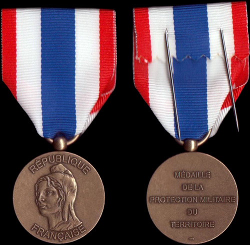 Médaille de protection militaire du territoire, première ! 